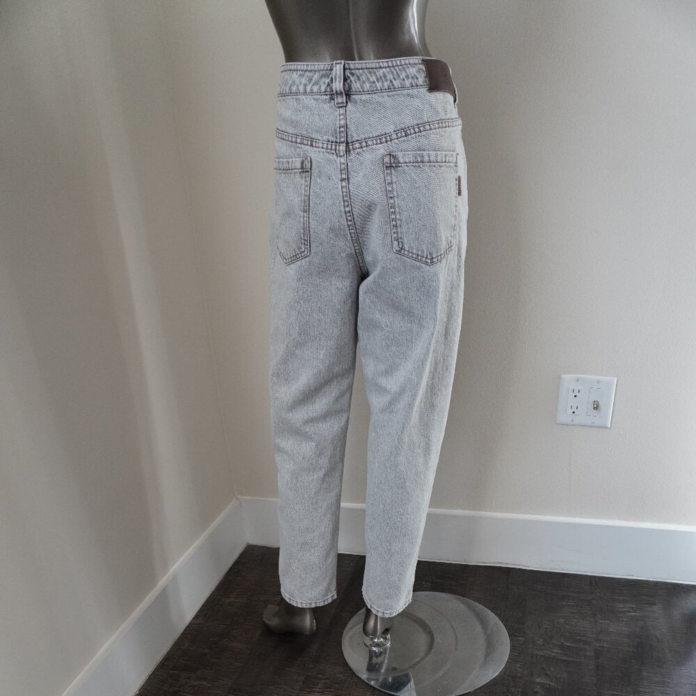 Brunello Cucinelli Monili Jeans Baggy Tapered Leg Gray Wash Denim Size 10 - Picture 3 of 7